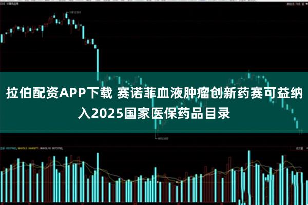 拉伯配资APP下载 赛诺菲血液肿瘤创新药赛可益纳入2025国家医保药品目录