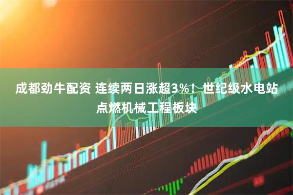 成都劲牛配资 连续两日涨超3%！世纪级水电站点燃机械工程板块